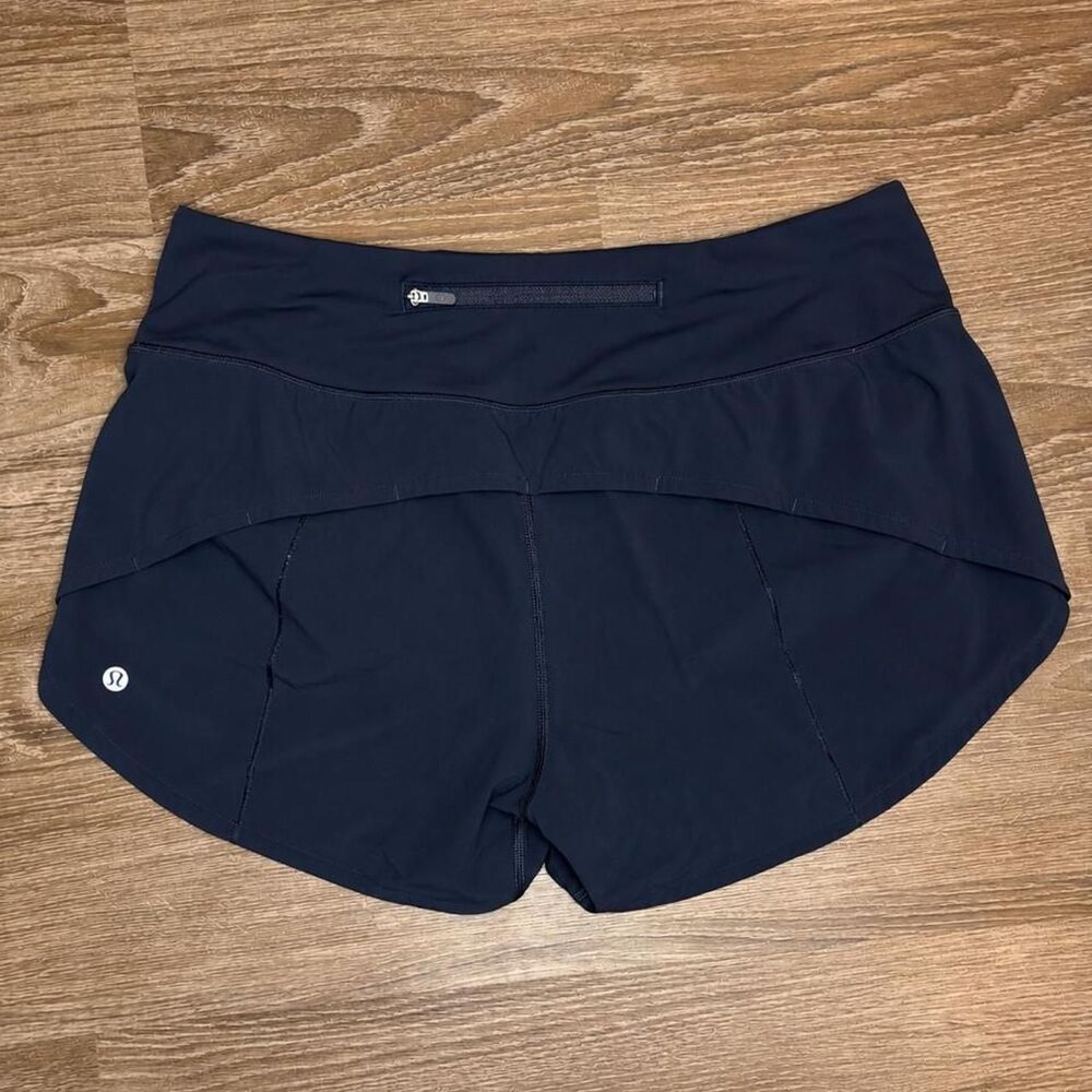 Navy Blue Lululemon Speed Up Shorts Size 10 4” inseam <3